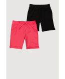 Little Girls Color Block Tie Waist Belted Romper