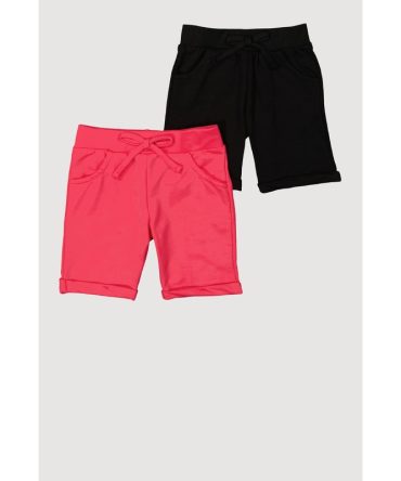 Little Girls Cargo Bermuda Shorts 2 Pack