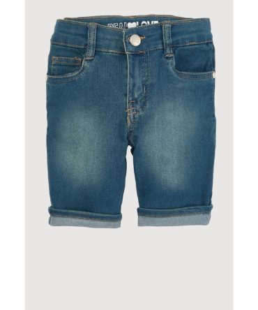 Little Girls Cuffed Bermuda Denim Shorts