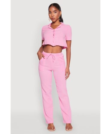 Spoon Jeans Gauze Knit Drawstring Pants
