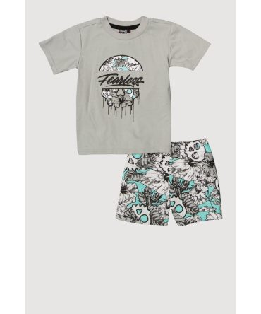 Toddler Boys Fearless Graphic Tee and Shorts
