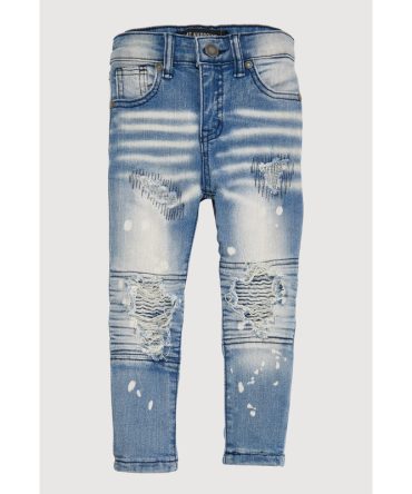Toddler Boys Paint Splatter Distressed Jeans