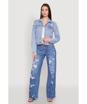 Almost Famous Distressed Jean Jacket