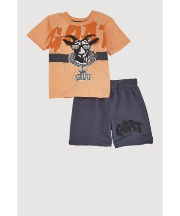 Baby Boys 12-24M GOAT Graphic Tee and Shorts