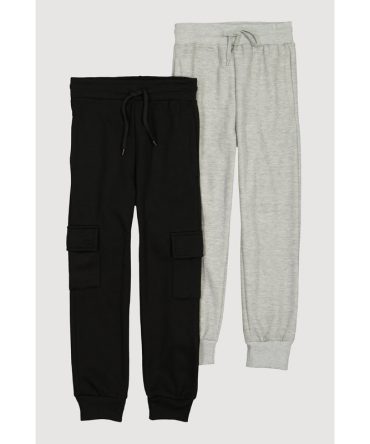Boys Cargo Pocket Joggers 2 Pack