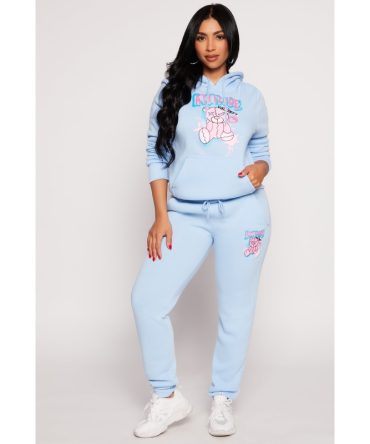 Fleece Lined Attitude Graphic Sweatpants