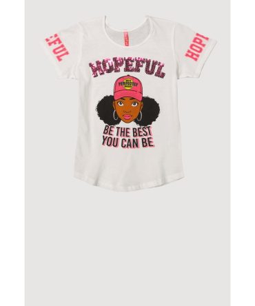 Girls Sequin Hopeful Graphic Tee