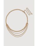 Layered Chain Link Herringbone Necklace and Earrings