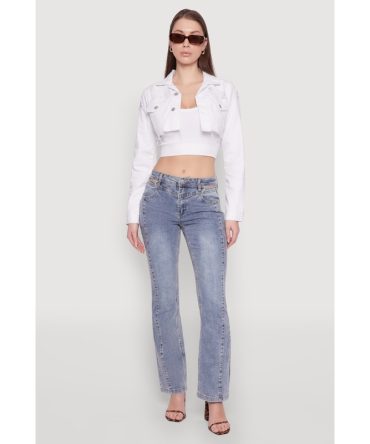 Madden Girl Cut Out Pintuck Jeans