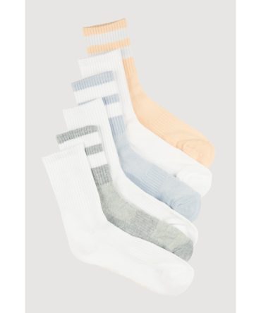 Performance Mid Crew Socks 6 Pack Size 4-10