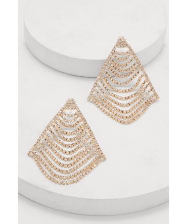 Rhinestone Kite Dangle Earrings