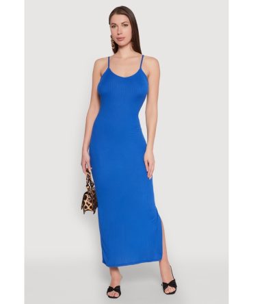 Ribbed Knit Cami Maxi Dress