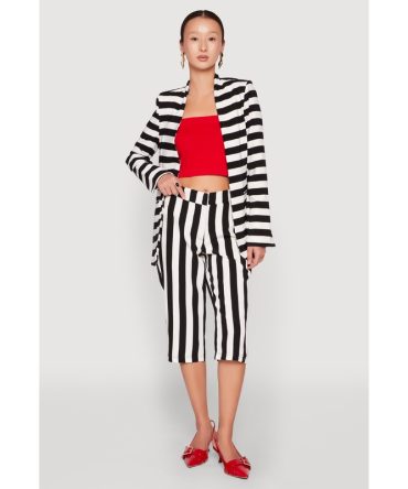 Striped Dress Capri Pants