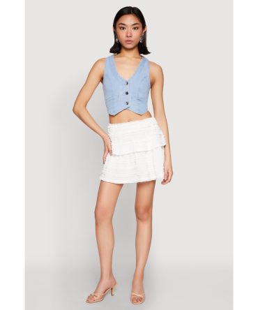 Textured Knit Mini Skirt