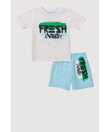 Toddler Boys Fresh Vibes Graphic Tee and Shorts