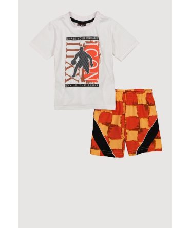 Toddler Boys Icon Graphic Tee and Shorts
