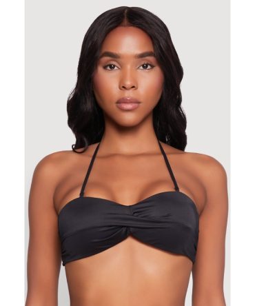 Twist Front Convertible Bandeau Bikini Top