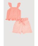 Baby Girls 12-24M Smocked Peasant Top and Shorts