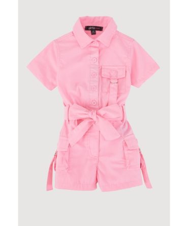 Baby Girls 12-24M Tabbed Cargo Pocket Romper