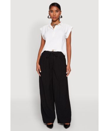 Cap Sleeve Button Front Shirt