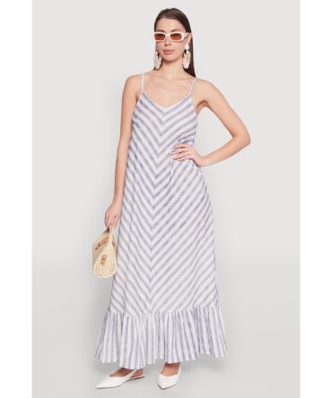 Chevron Print Maxi Dress