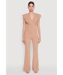Crepe Knit Belted Dress Pants