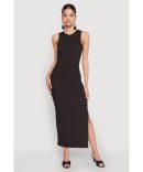 Crochet Detail Sleeveless Maxi Dress