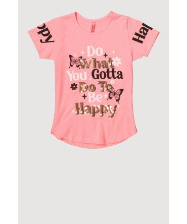 Girls Sequin What You Gotta Do Graphic Tee