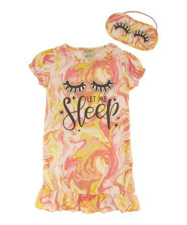 Little Girls Let Me Sleep Nightgown with Sleep Mask