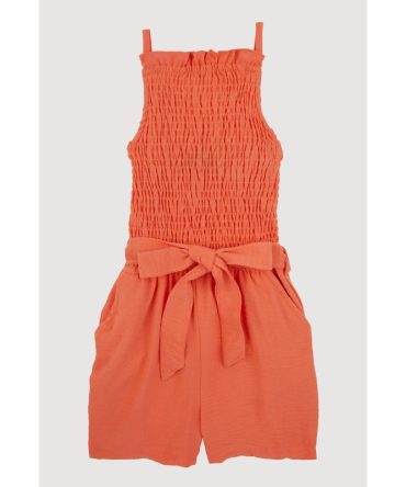 Little Girls Sleeveless Smocked Romper