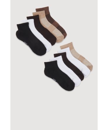 Marled Performance Quarter Socks 10 Pack Size 4-10