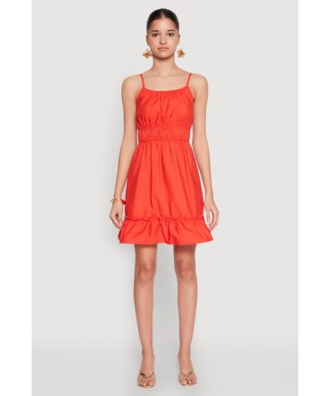Spaghetti Strap Empire Waist Mini Dress