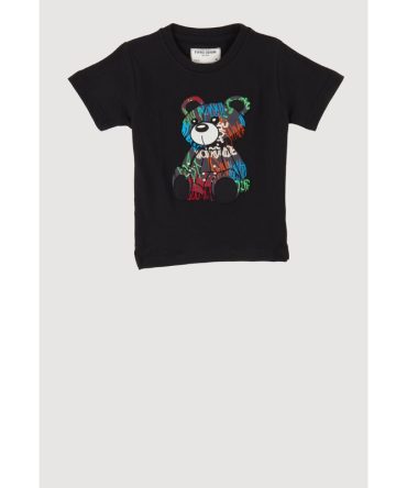 Toddler Boys Embroidered Graffiti Bear Graphic Tee
