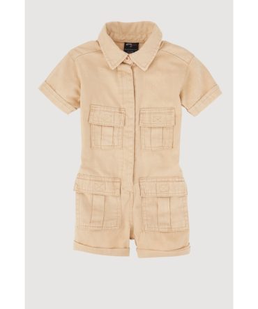 Toddler Girls Mineral Wash Utility Romper