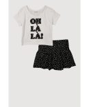 Toddler Girls Puff Sleeve Cargo Jumpsuit