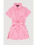 Girls Faux Leather Snap Button Bomber Jacket