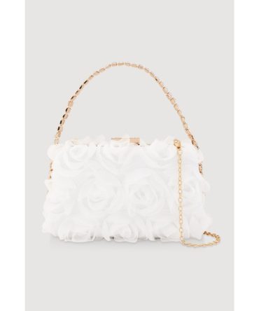 Tulle Rose Convertible Crossbody Handbag