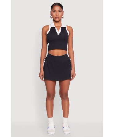 Varsity Stripe Detail Skort