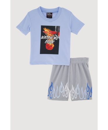 Baby Boys 12-24M Watch Me Cook Graphic Tee and Shorts