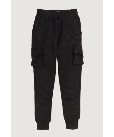 Boys Textured Cargo Joggers