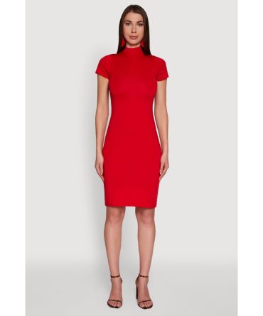 Daisy Mock Neck T Shirt Dress