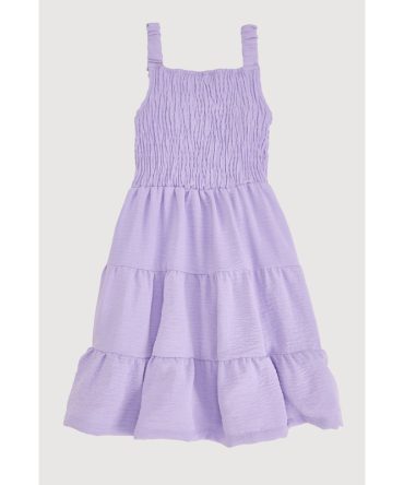 Girls Airy Smocked Tiered Sundress