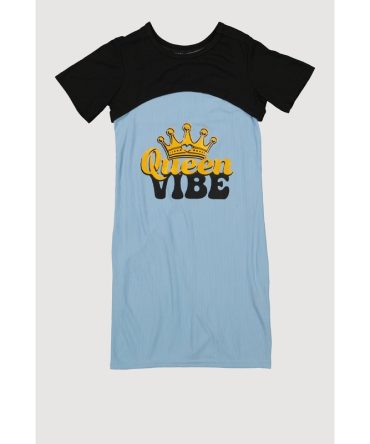Girls Queen Vibe Tank Dress with Short Sleeve Shrug