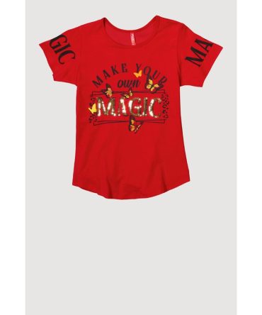 Girls Sequin Magic Graphic Tee
