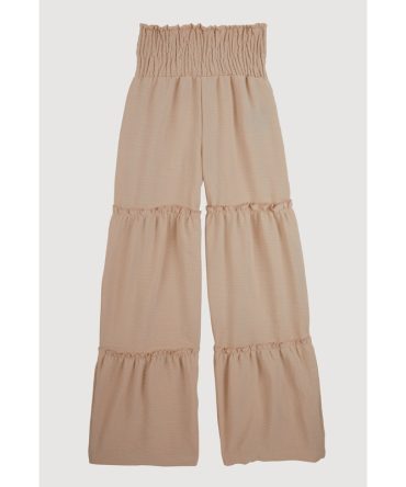 Girls Smocked Tiered Palazzo Pants