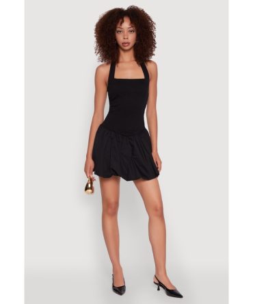 Iris Halter Bubble Hem Dress