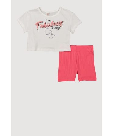 Toddler Girls Fabulous Tee and Biker Shorts