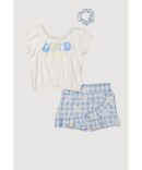 Toddler Girls Puff Sleeve Cargo Jumpsuit