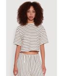 Trendy Color Blocked V-Neck  Crochet Crop Top