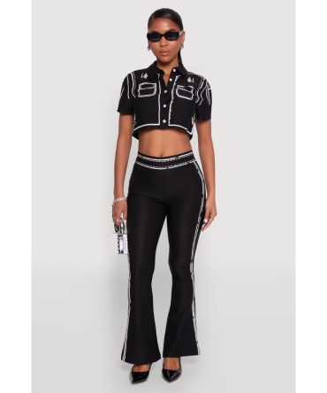 2D Optical Illusion Flare Pants